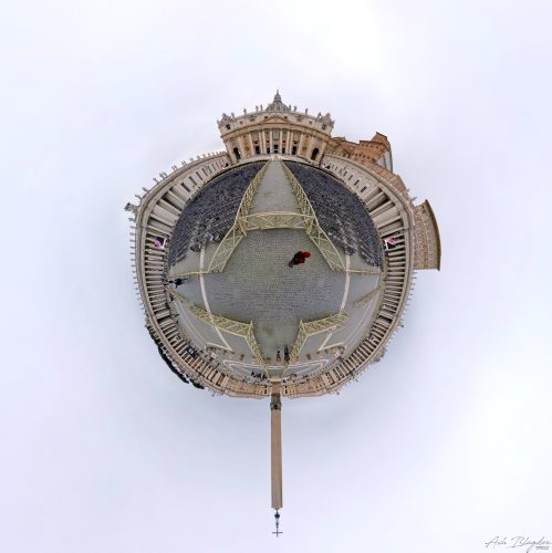 St. Peter's Square Tiny Planet 20250327, Vatican City, Rome, Italy (2)