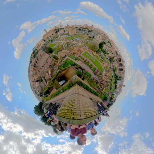 Terrazza Belvedere del Panatino Tiny Planet 20250326, Palatine Hill, Rome, Italy (1)